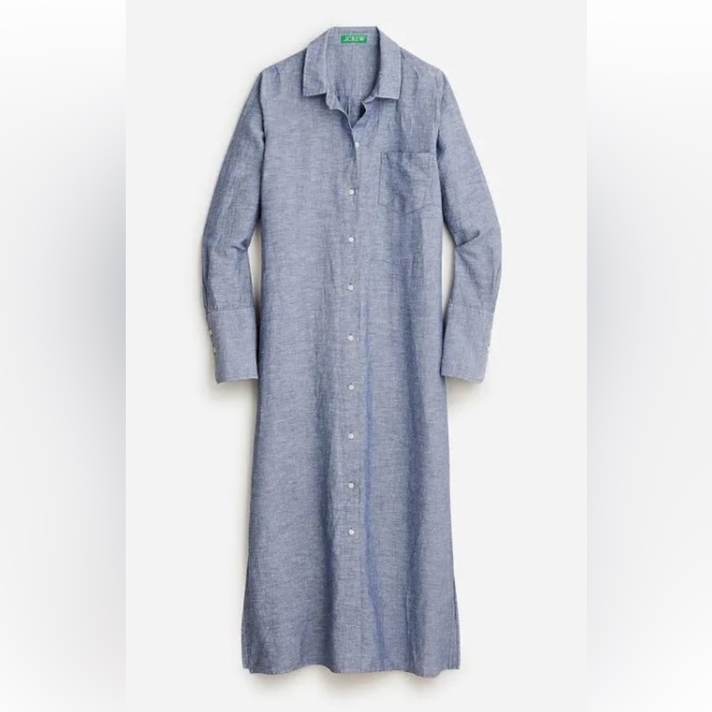 J.Crew NWT long linen beach shirt size XL
